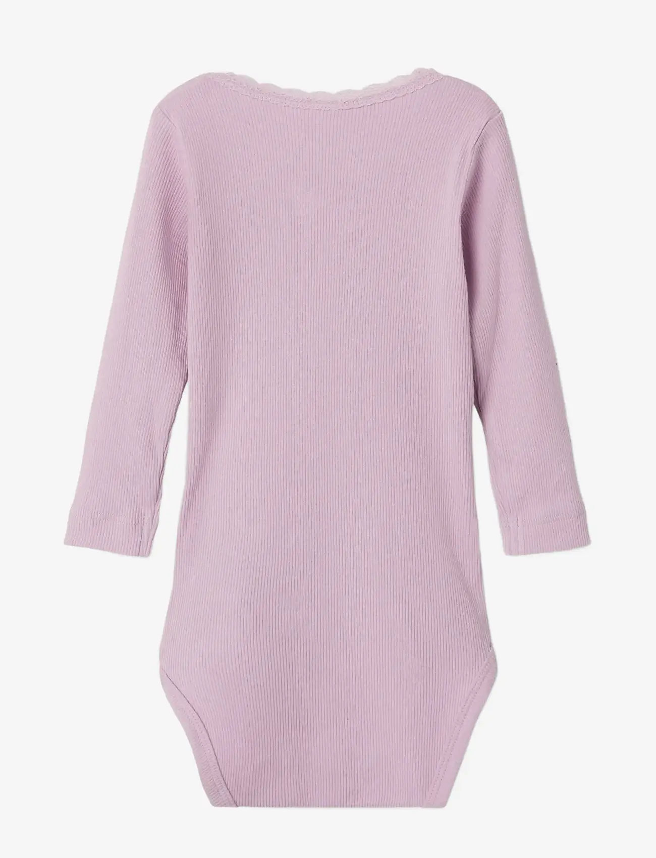 name it - NBFKAB LS BODY NOOS - ensfarvede langærmede bodyer - winsome orchid - 1