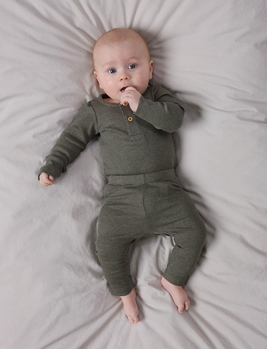 name it - NBNKAB LEGGING NOOS - leggings - dusty olive - 0