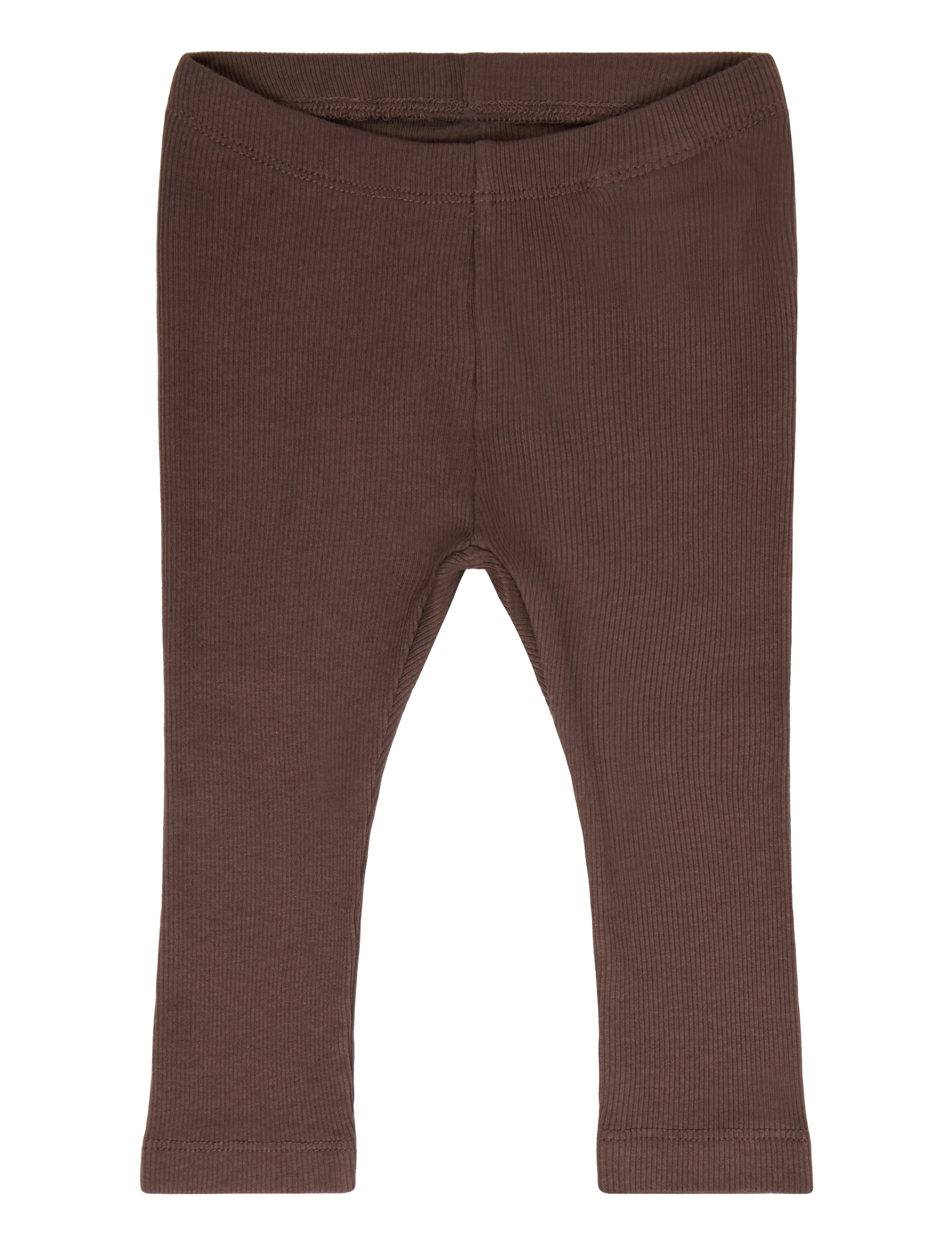 name it Nbnkab Legging Noos, Børn, Baby Rib Leggings, Brun, Str: 80