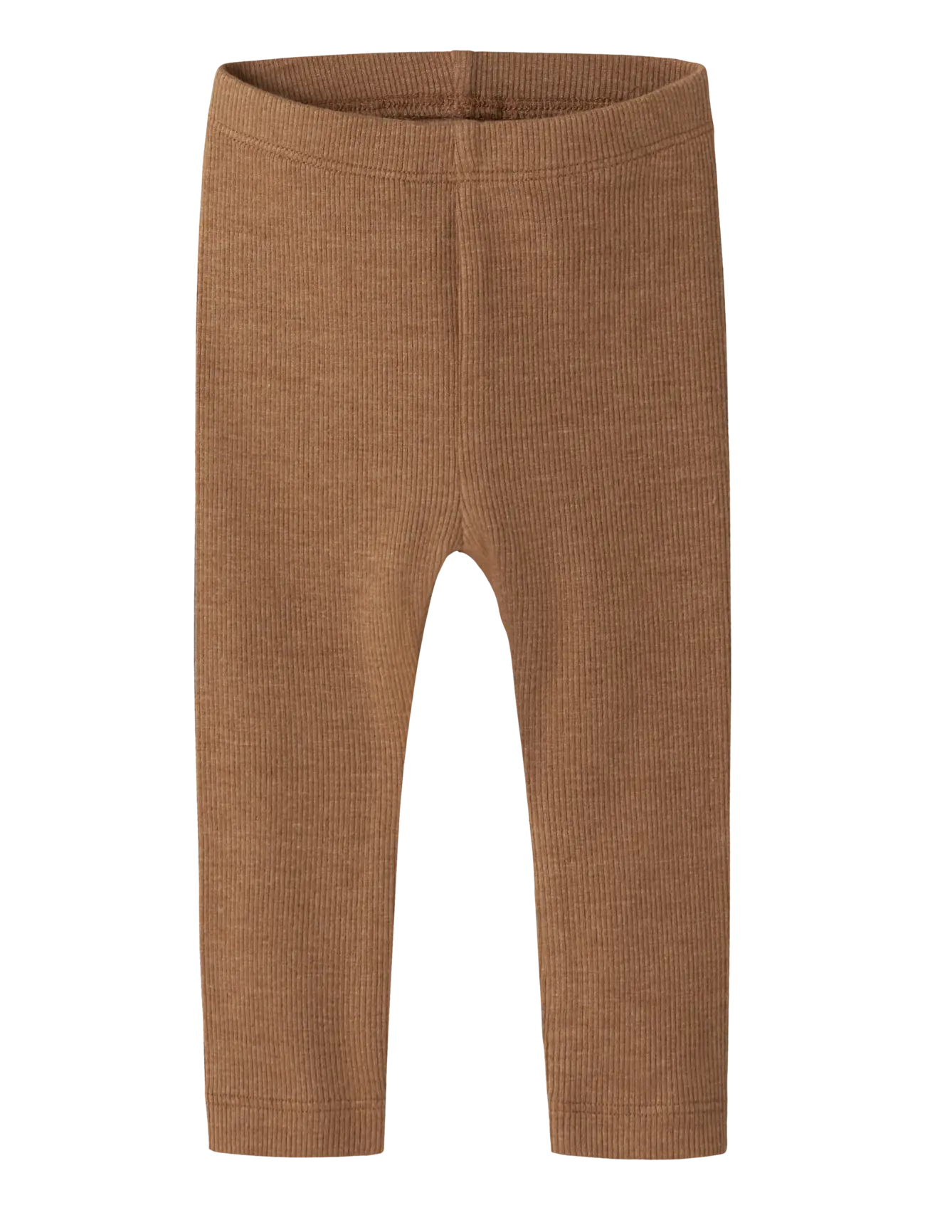 name it Nbnkab Legging Noos, Børn, Baby Rib Leggings, Brun, Str: 74