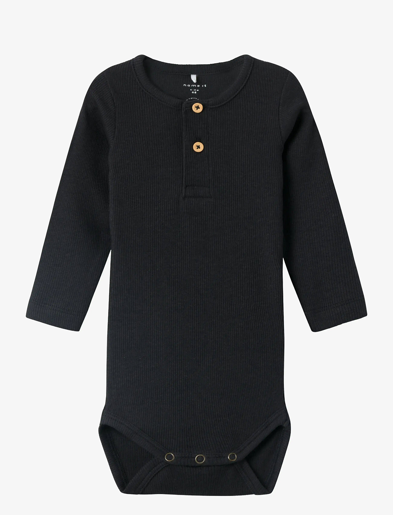 name it - NBMKAB LS BODY NOOS - langærmede bodyer - black - 1