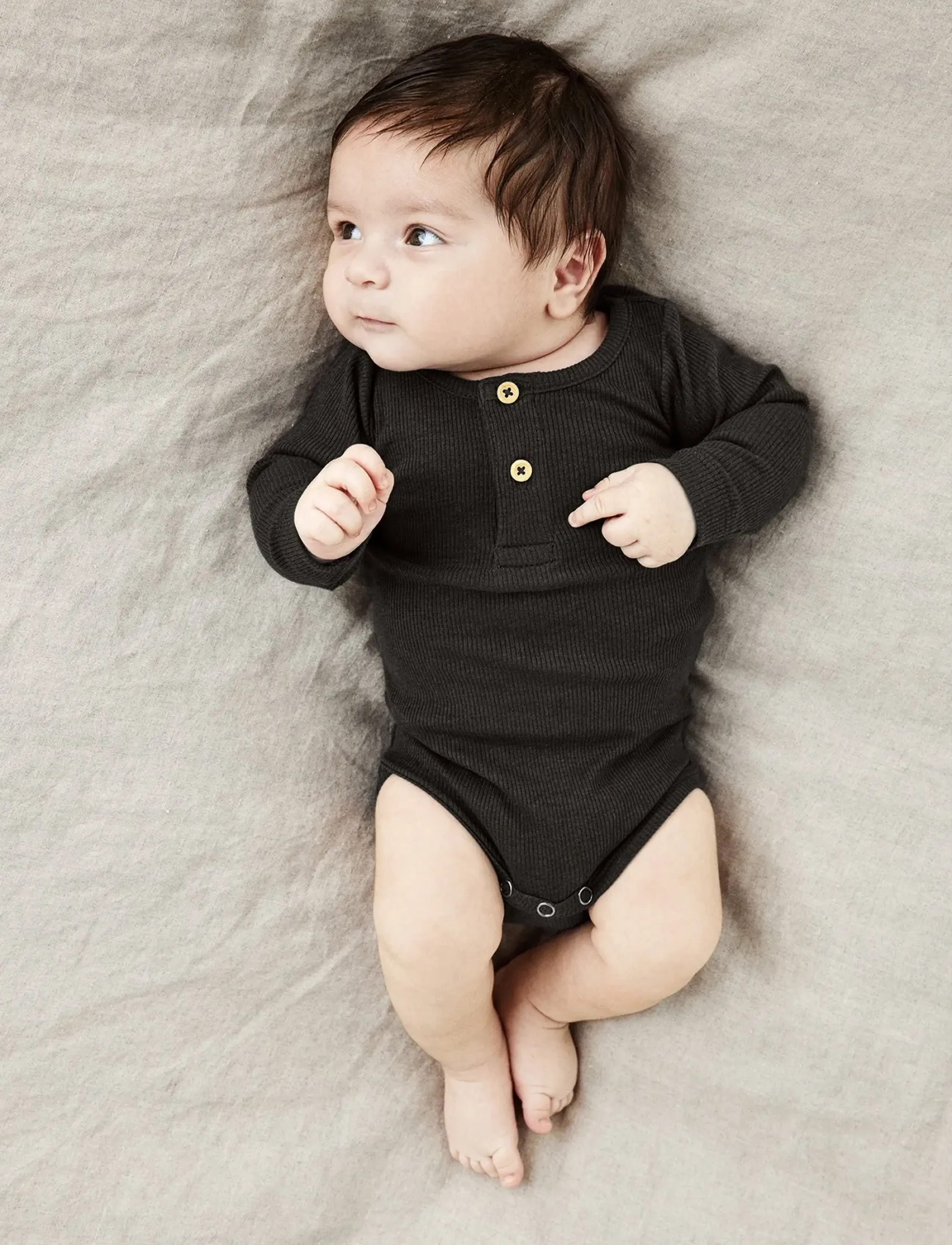 name it Nbmkab Ls Body Noos, 80, Black, Bodys > Langærmede, Børn