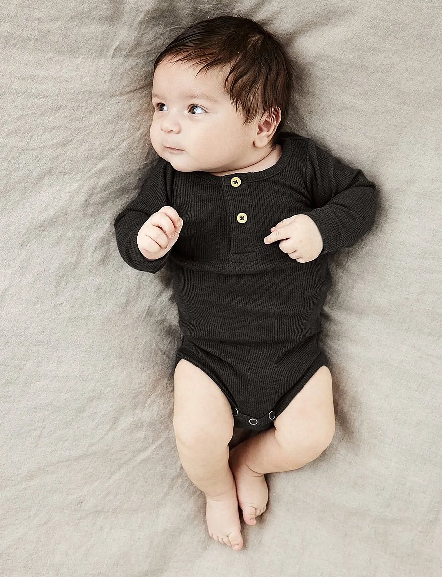 name it - NBMKAB LS BODY NOOS - långärmade bodies - black - 0