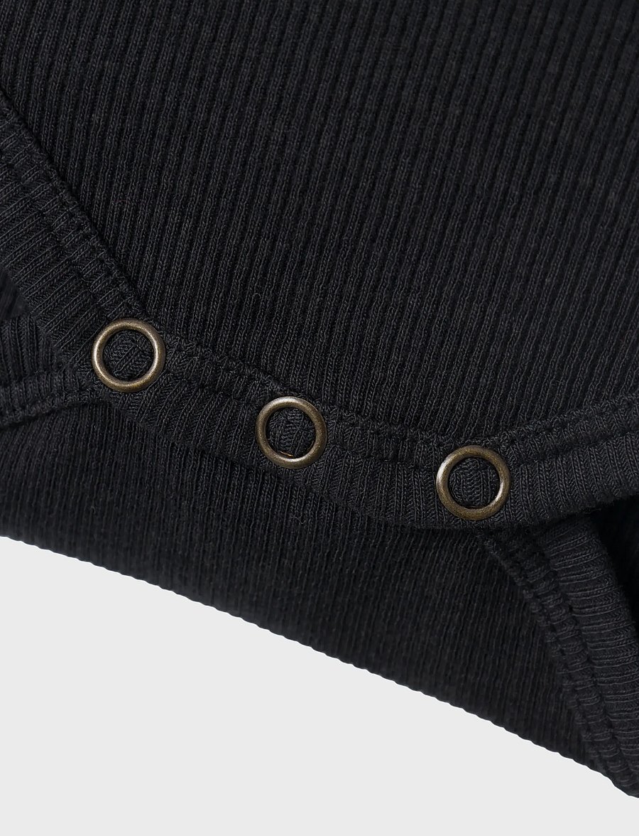 name it - NBMKAB LS BODY NOOS - långärmade bodies - black - 3