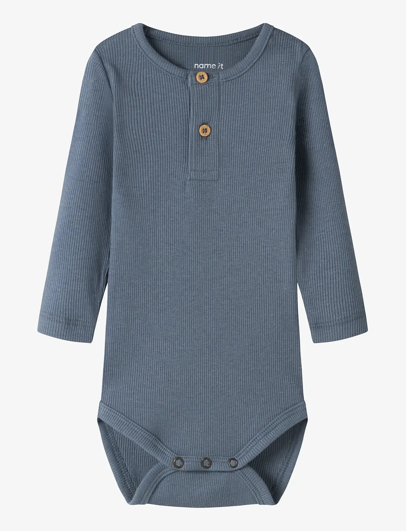 name it - NBMKAB LS BODY NOOS - langærmede bodyer - blue mirage - 0
