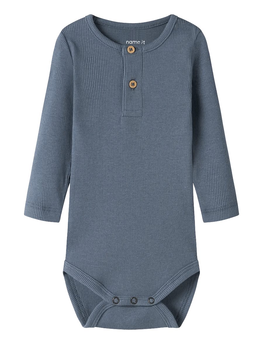 name it - NBMKAB LS BODY NOOS - långärmade bodies - blue mirage - 0