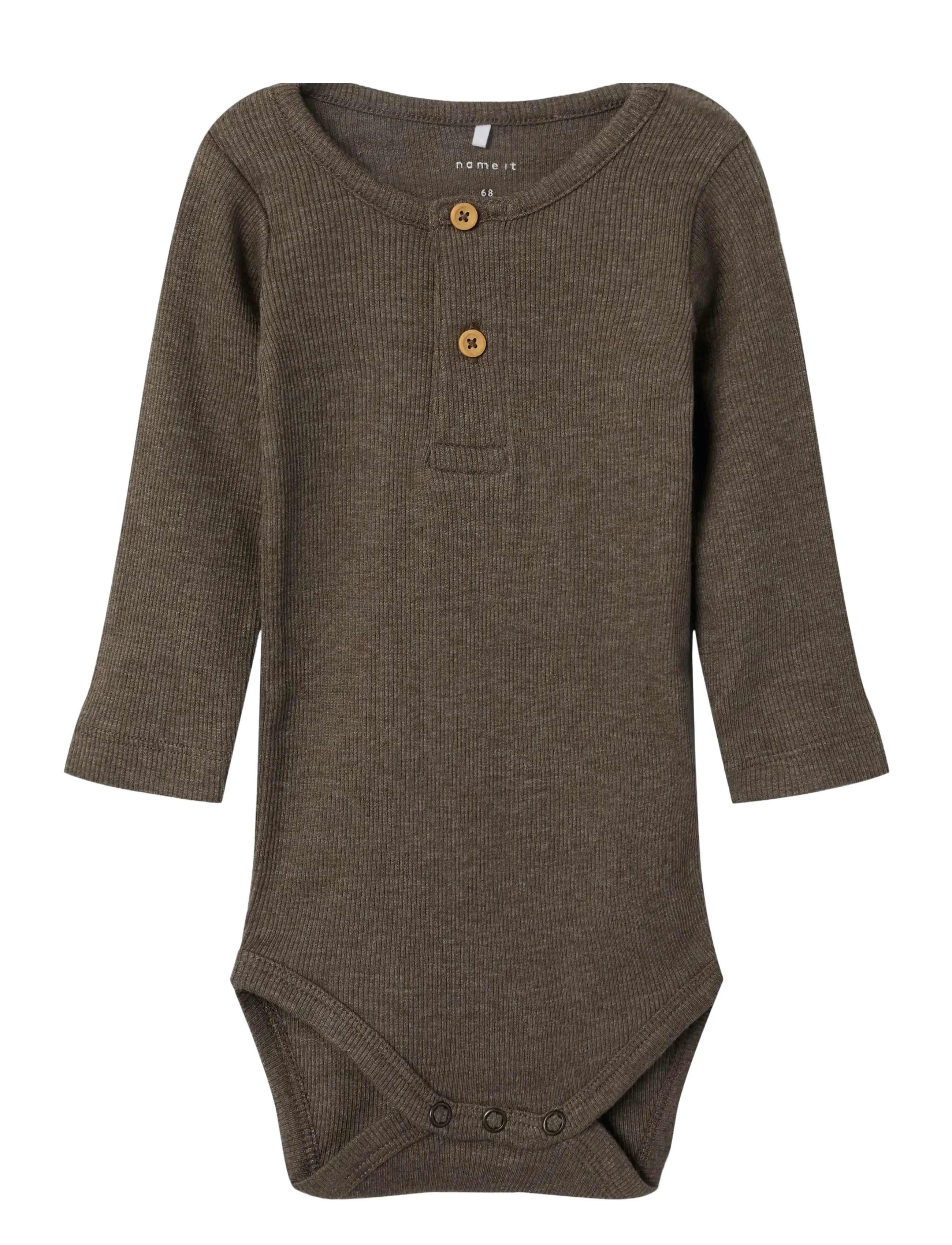 name it Nbmkab Ls Body Noos, 50, Grey, Bodys > Langærmede, Børn