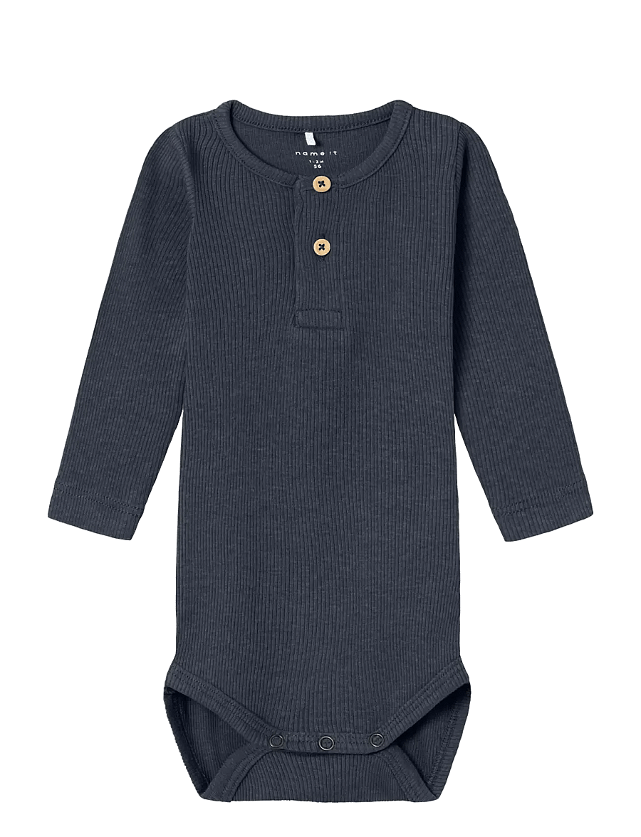 name it - NBMKAB LS BODY NOOS - långärmade bodies - dark sapphire - 0