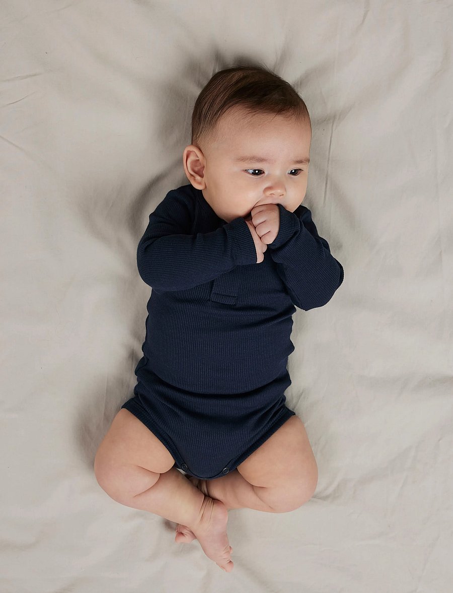 name it - NBMKAB LS BODY NOOS - långärmade bodies - dark sapphire - 2
