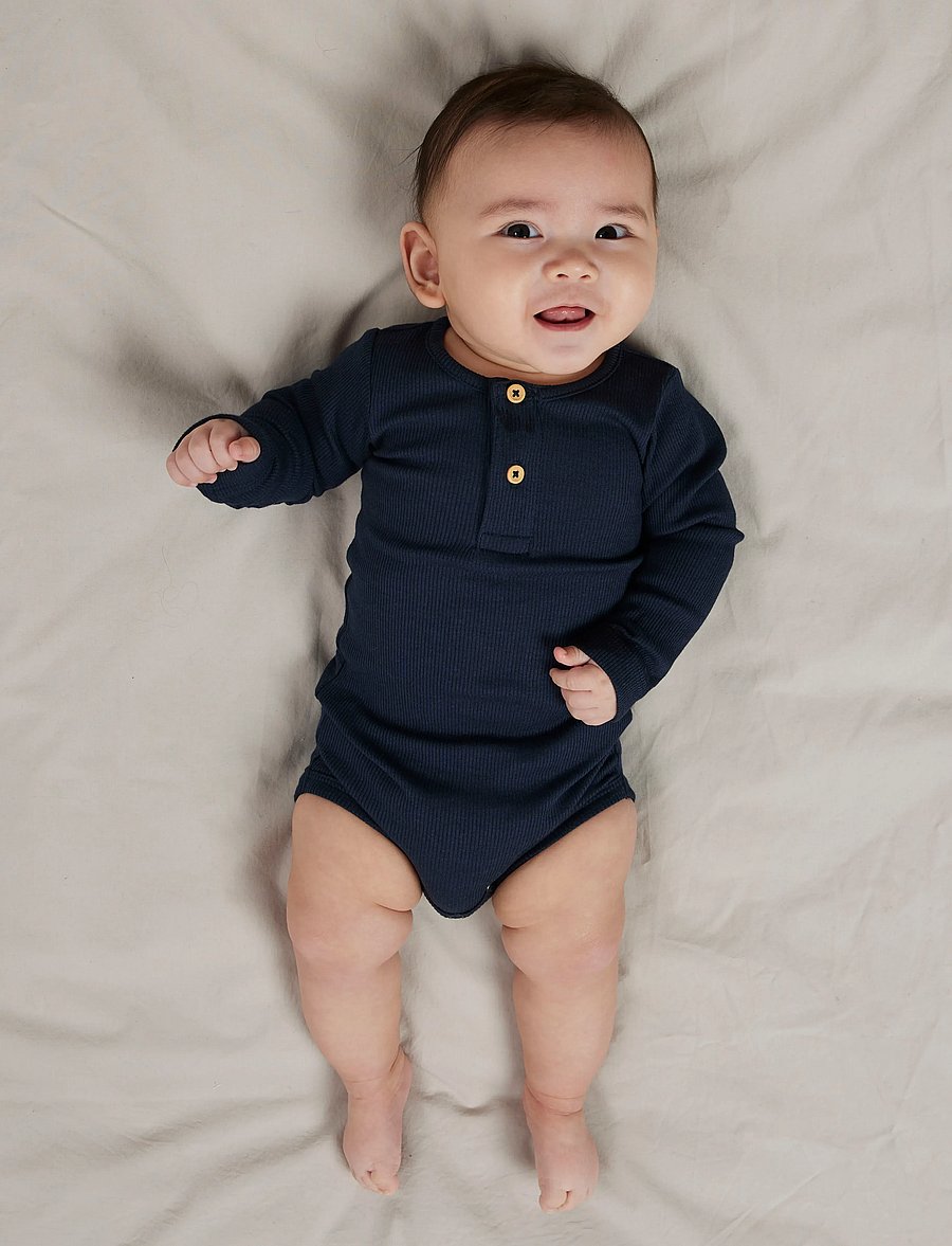 name it - NBMKAB LS BODY NOOS - långärmade bodies - dark sapphire - 3
