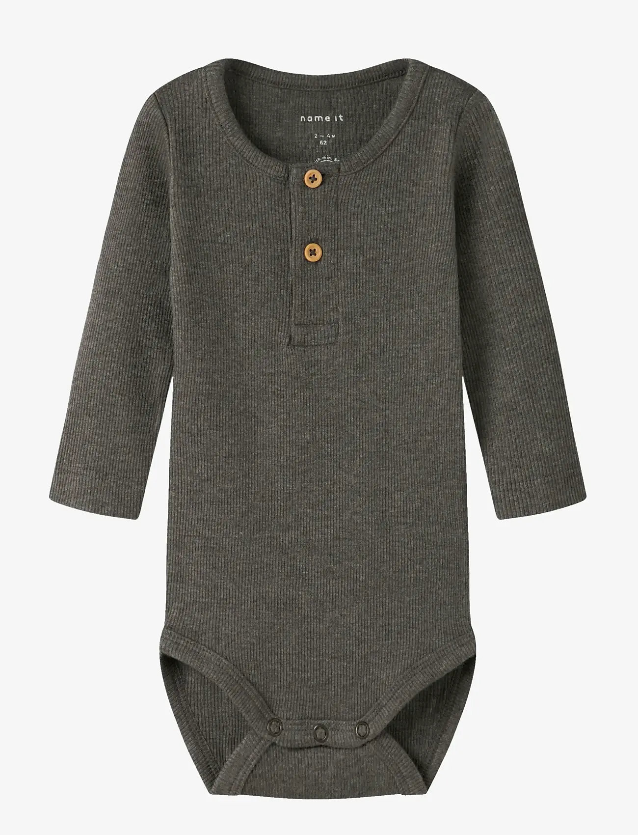 name it - NBMKAB LS BODY NOOS - ensfarvede langærmede bodyer - delicioso - 0