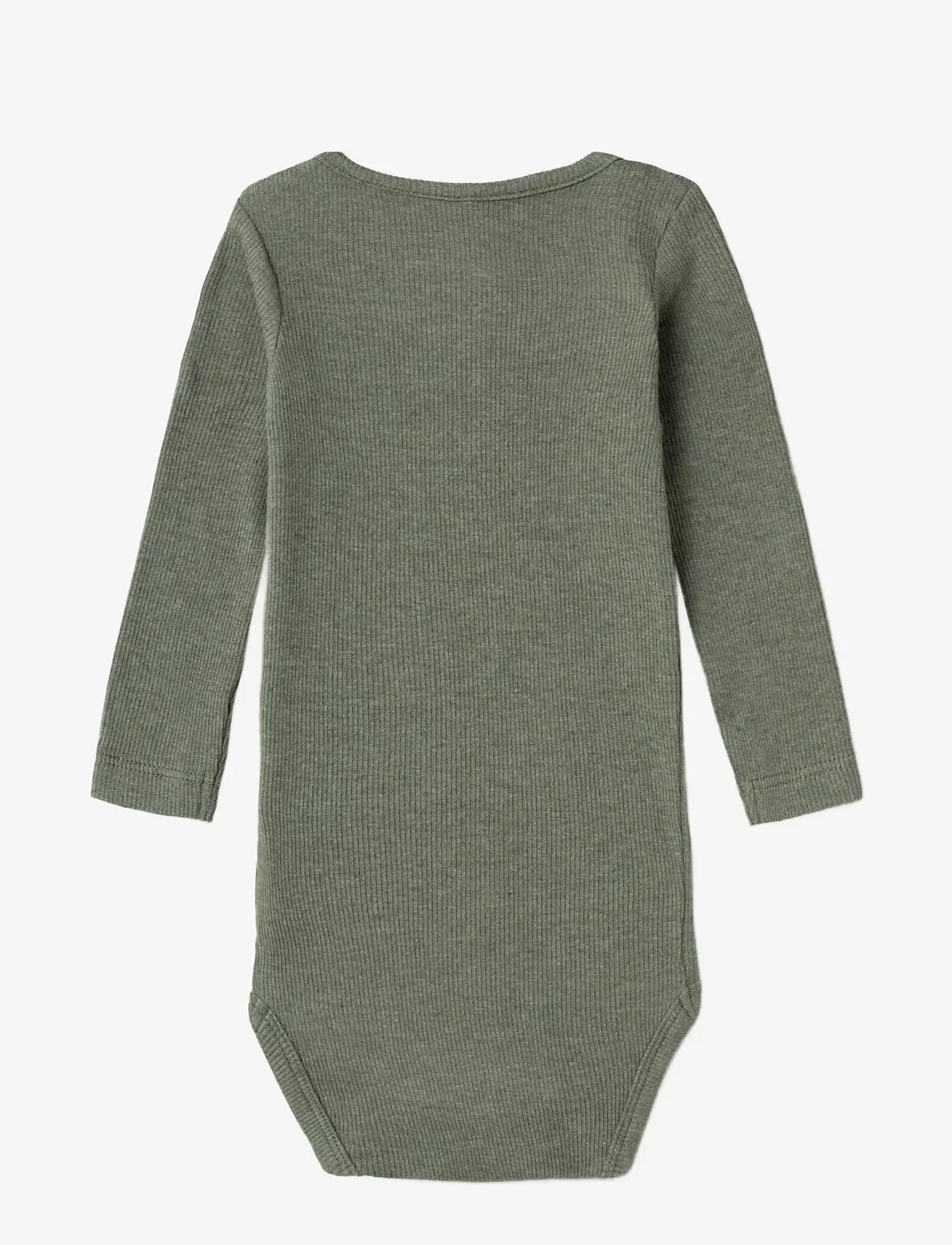 name it - NBMKAB LS BODY NOOS - pikkade varrukatega bodid - dusty olive - 2