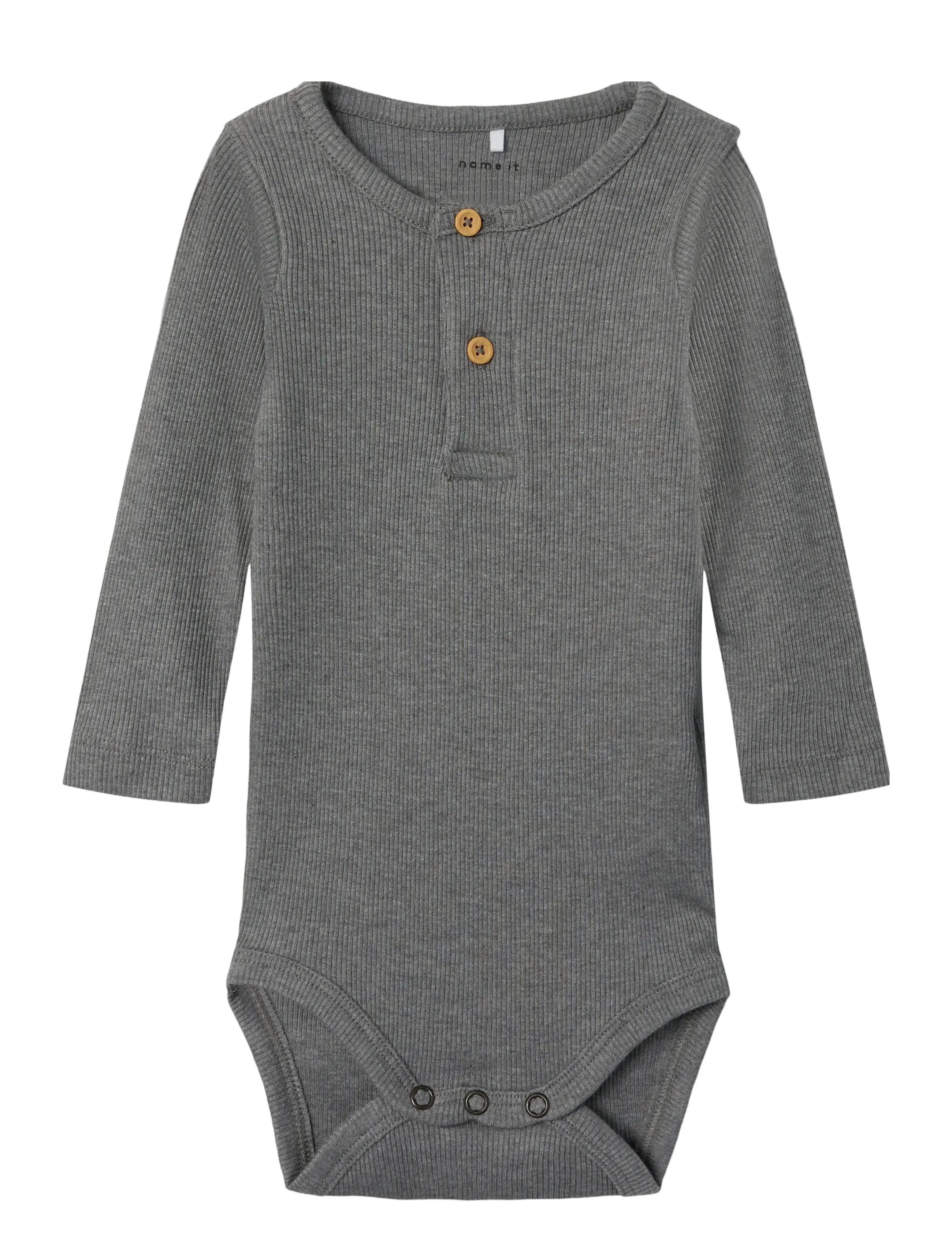 name it Nbmkab Ls Body Noos, 68, Grey, Bodys > Langærmede, Børn