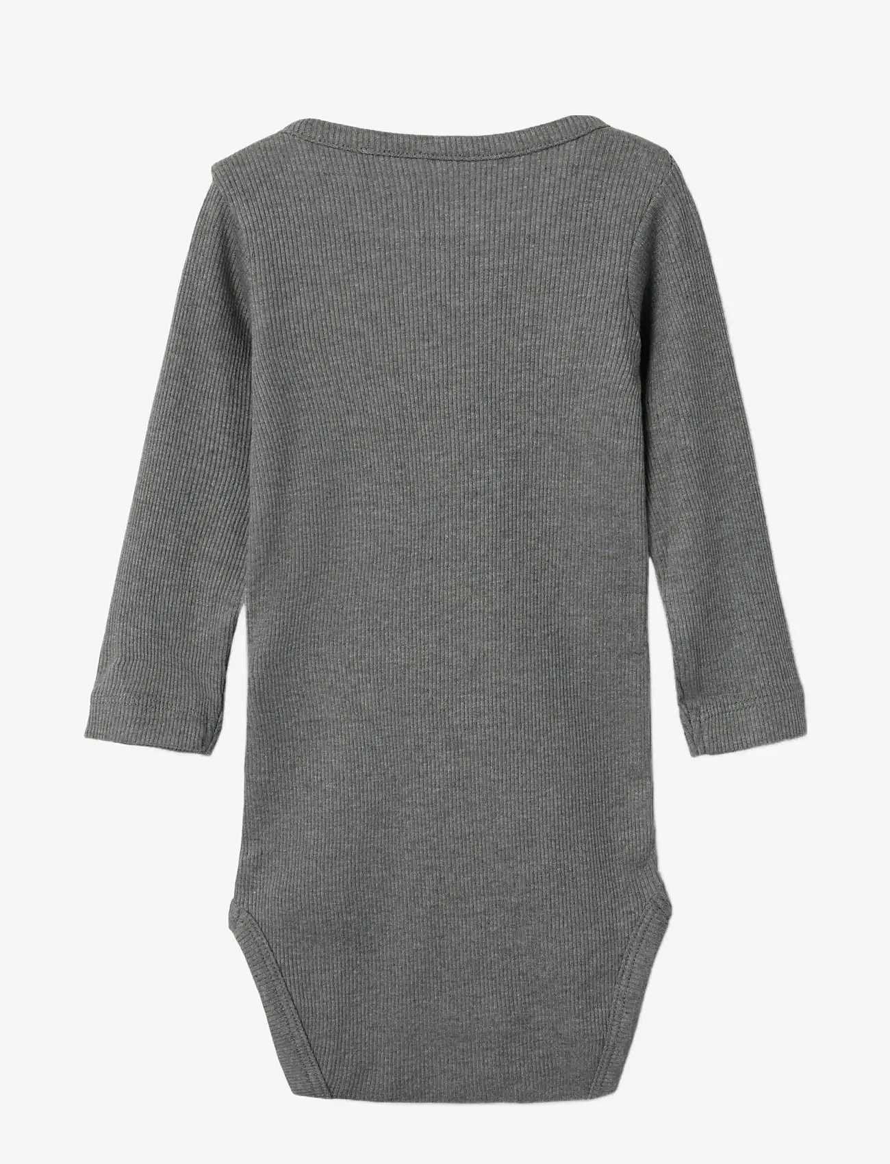 name it - NBMKAB LS BODY NOOS - langærmede bodyer - mockingbird - 1