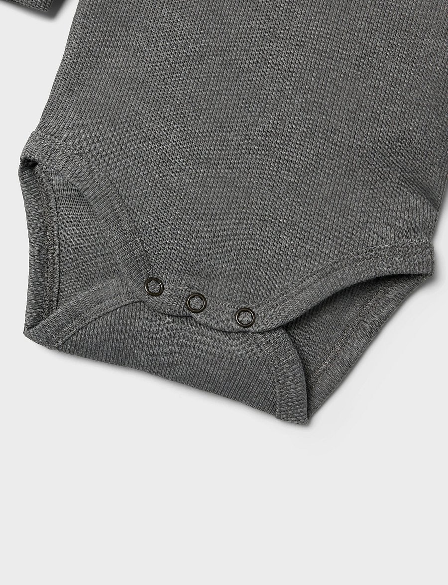 name it - NBMKAB LS BODY NOOS - långärmade bodies - mockingbird - 4