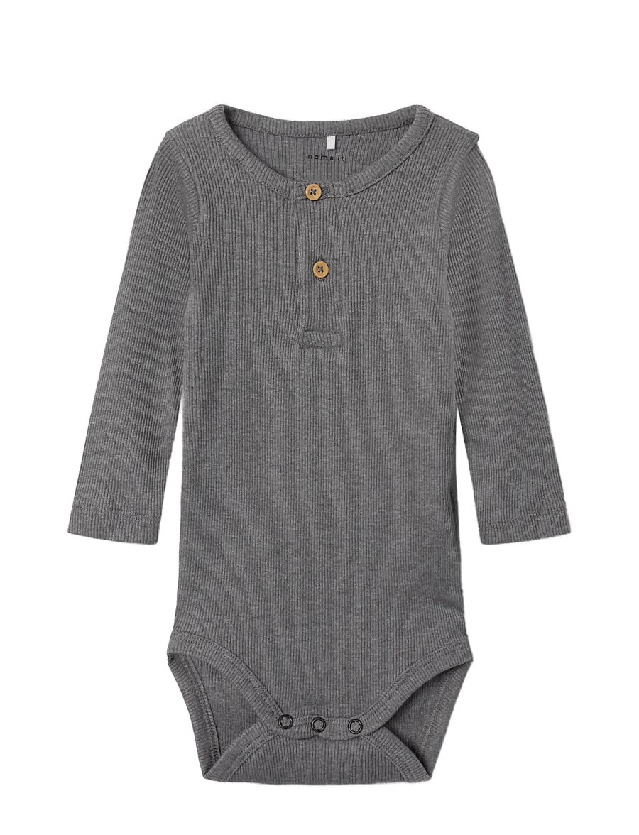 name it - NBMKAB LS BODY NOOS - långärmade bodies - mockingbird - 2