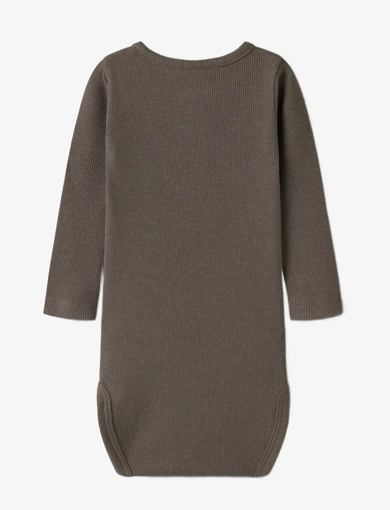 name it - NBMKAB LS BODY NOOS - langærmede bodyer - morel - 1