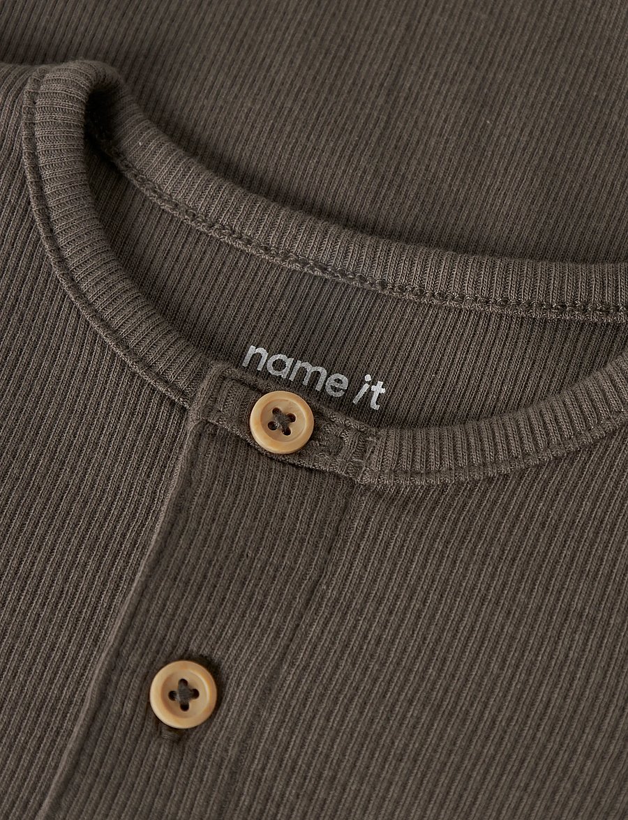 name it - NBMKAB LS BODY NOOS - långärmade bodies - morel - 2
