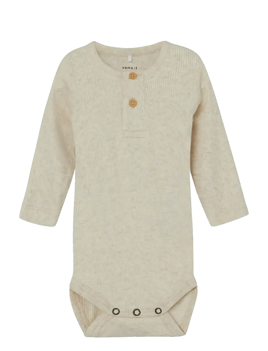 name it - NBMKAB LS BODY NOOS - långärmade bodies - peyote melange - 1