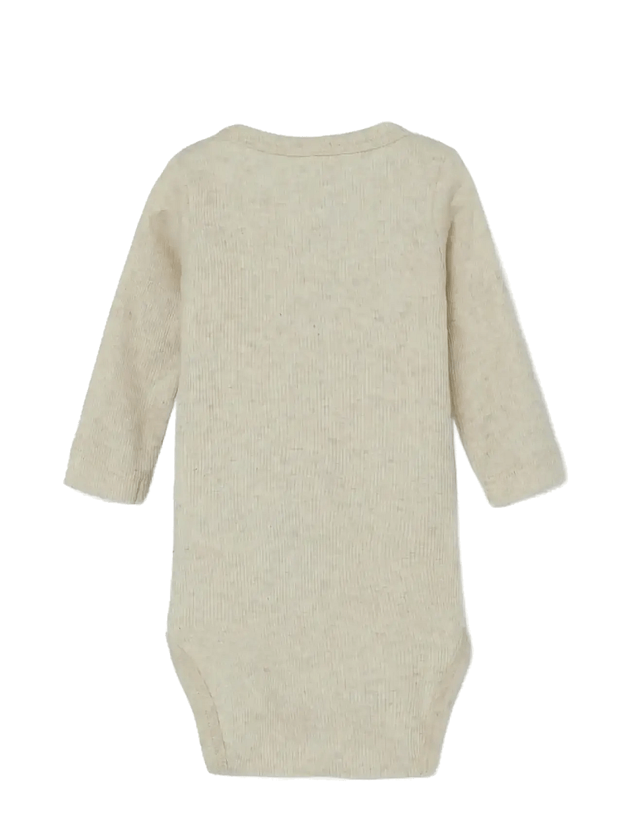 name it - NBMKAB LS BODY NOOS - långärmade bodies - peyote melange - 2