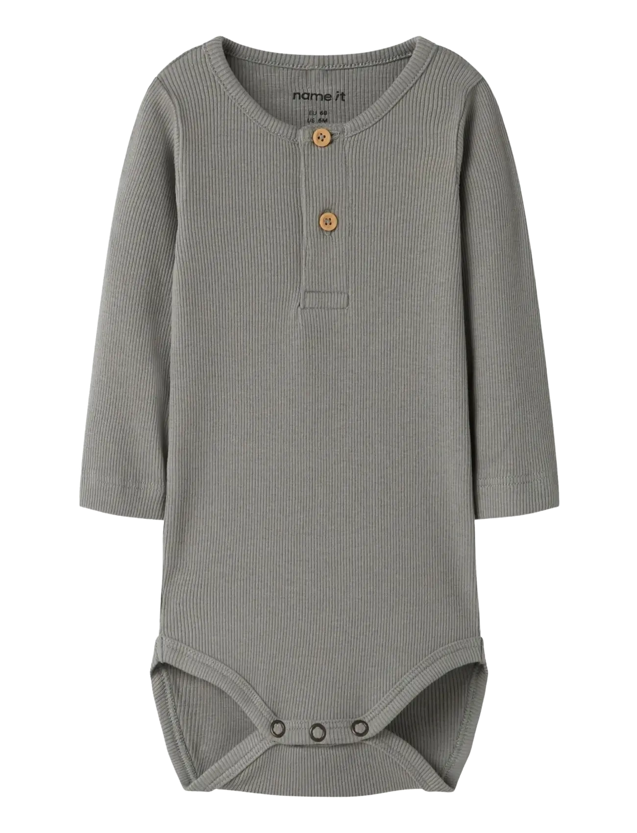 name it Nbmkab Ls Body Noos, 62, Grey, Bodys > Langærmede, Børn