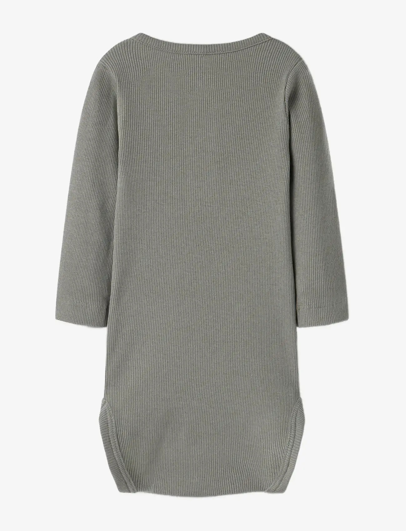 name it - NBMKAB LS BODY NOOS - yksiväriset pitkähihaiset bodyt - shadow - 1