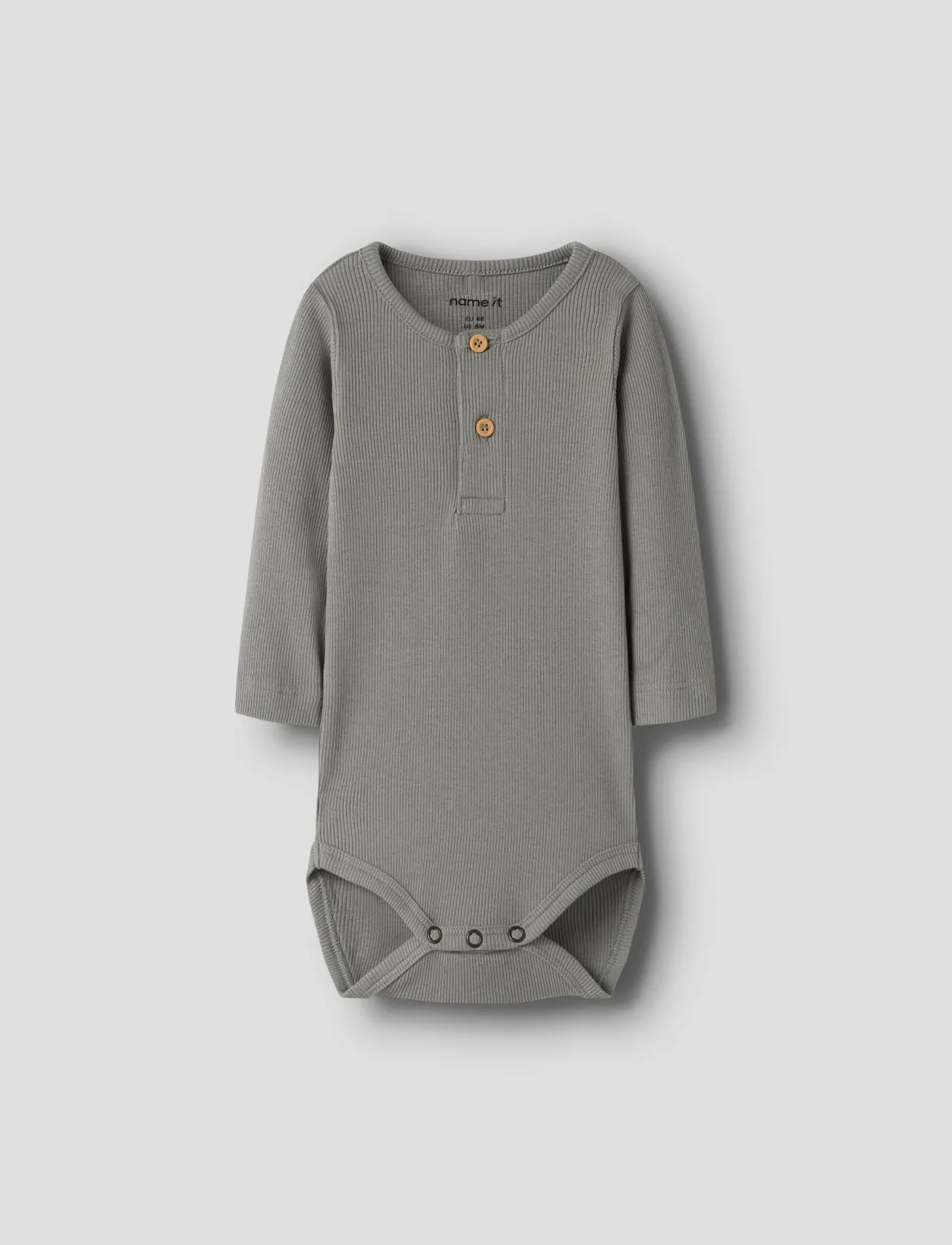 name it - NBMKAB LS BODY NOOS - langärmelige bodys - shadow - 2
