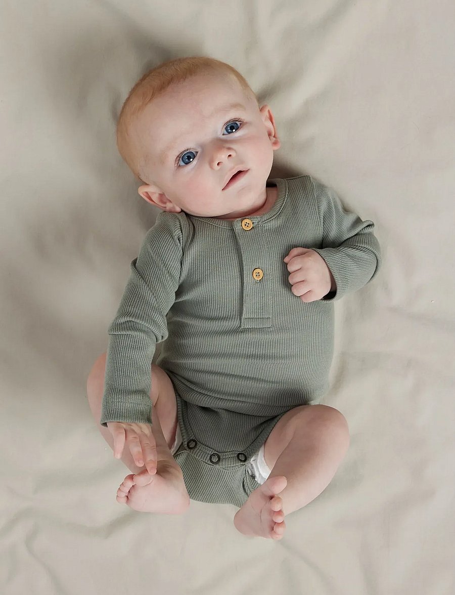 name it - NBMKAB LS BODY NOOS - långärmade bodies - shadow - 3