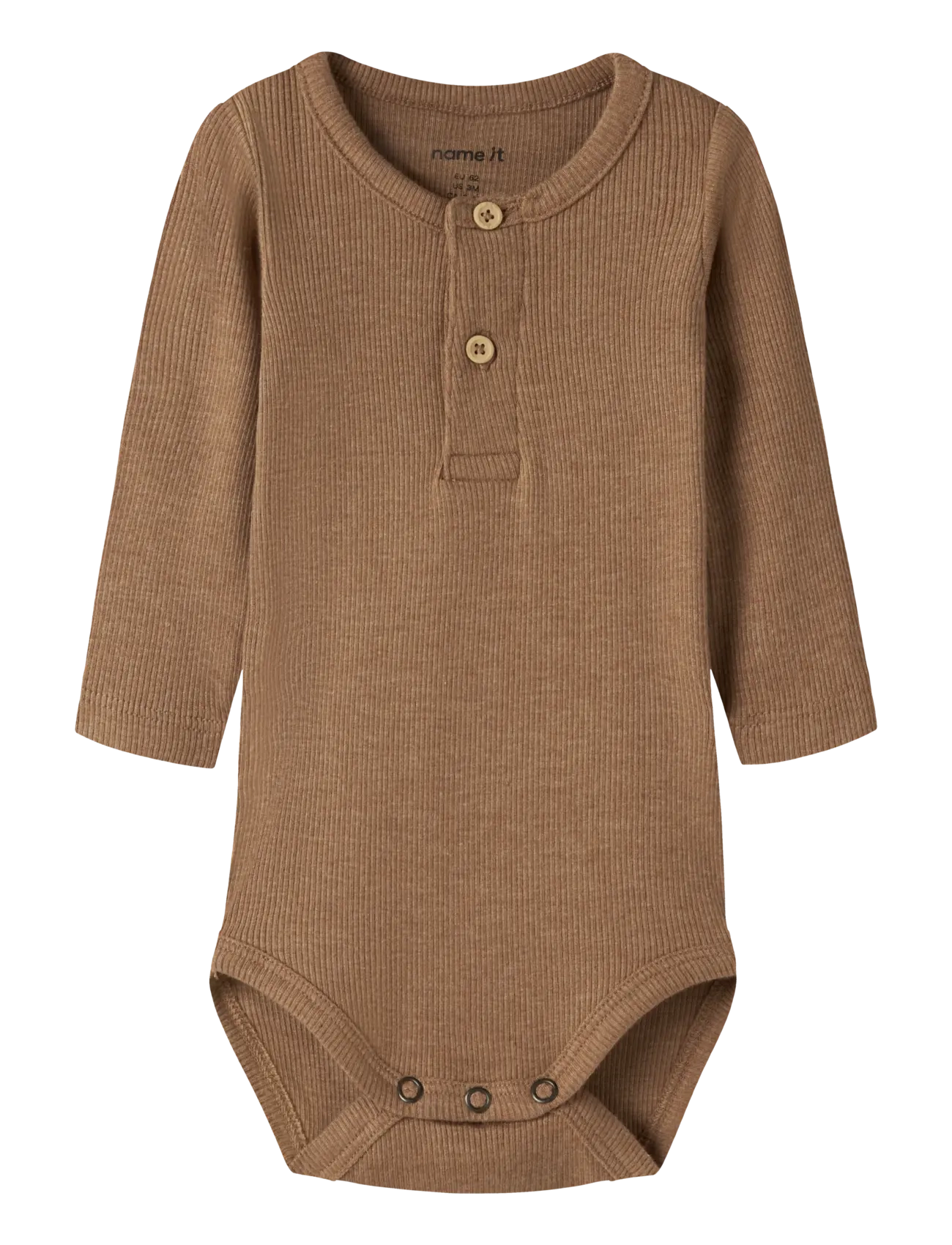 name it - NBMKAB LS BODY NOOS - långärmade bodies - toasted coconut - 0