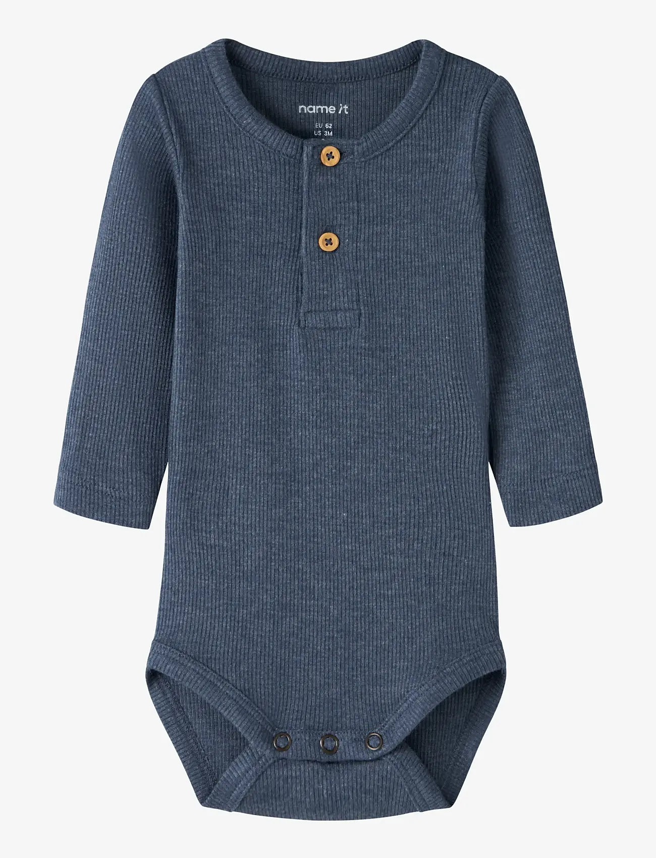 name it - NBMKAB LS BODY NOOS - langærmede bodyer - vintage indigo - 0