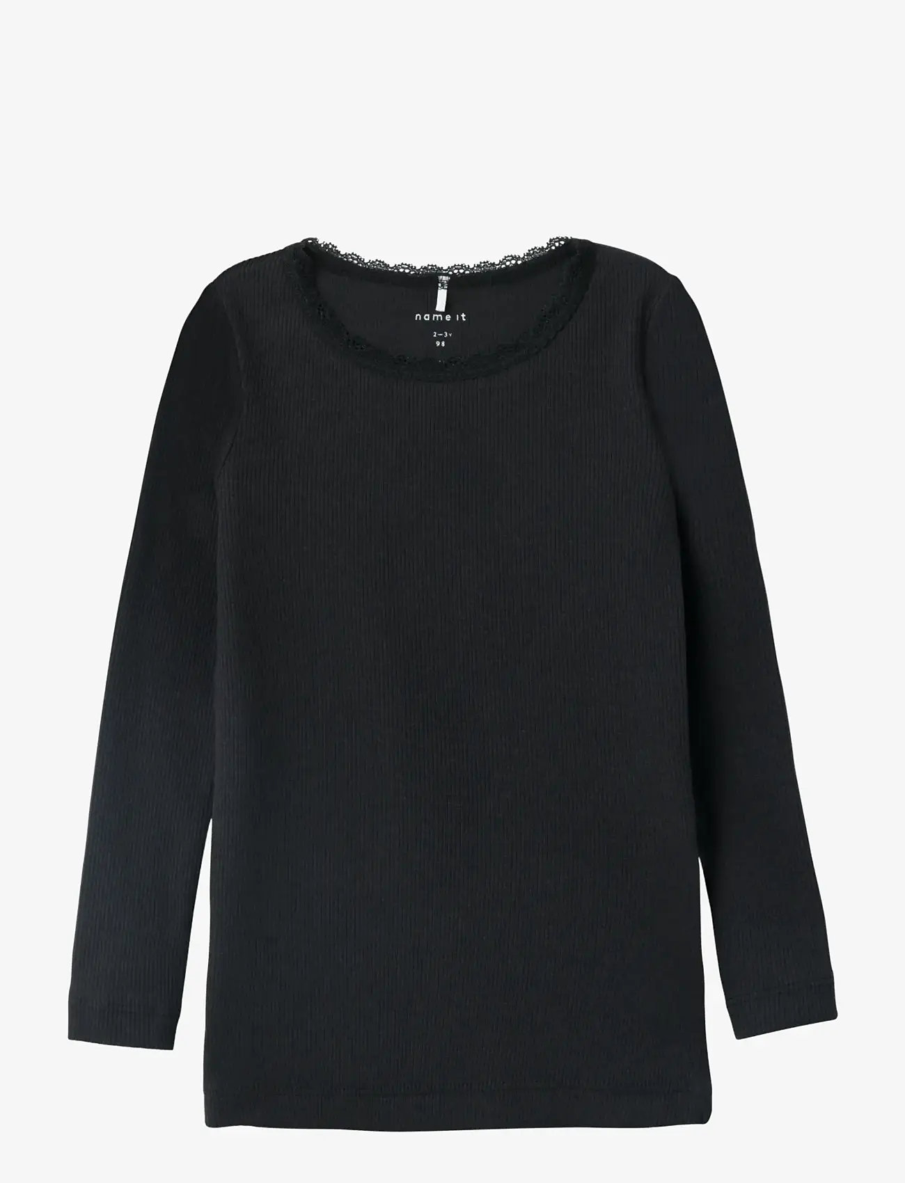 name it - NMFKAB LS TOP NOOS - efterårstøj - black - 0
