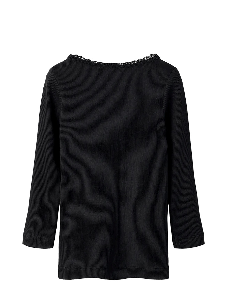 name it - NMFKAB LS TOP NOOS - langärmelig - black - 2