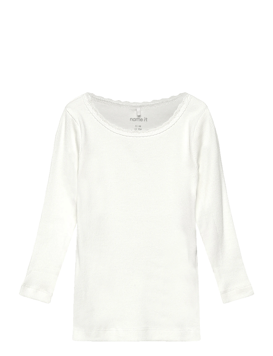 name it - NMFKAB LS TOP NOOS - langärmelig - cloud dancer - 0