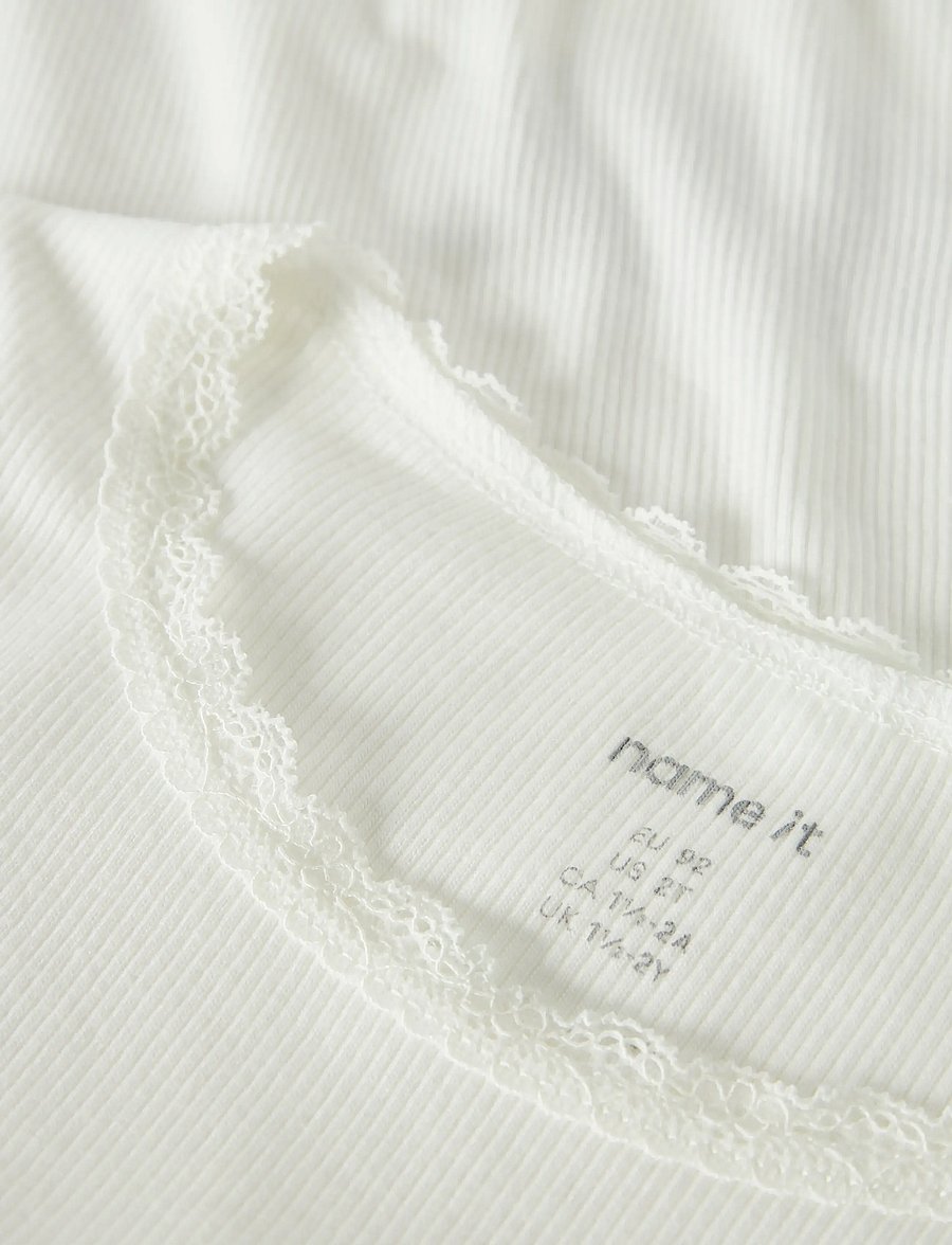 name it - NMFKAB LS TOP NOOS - langärmelig - cloud dancer - 2