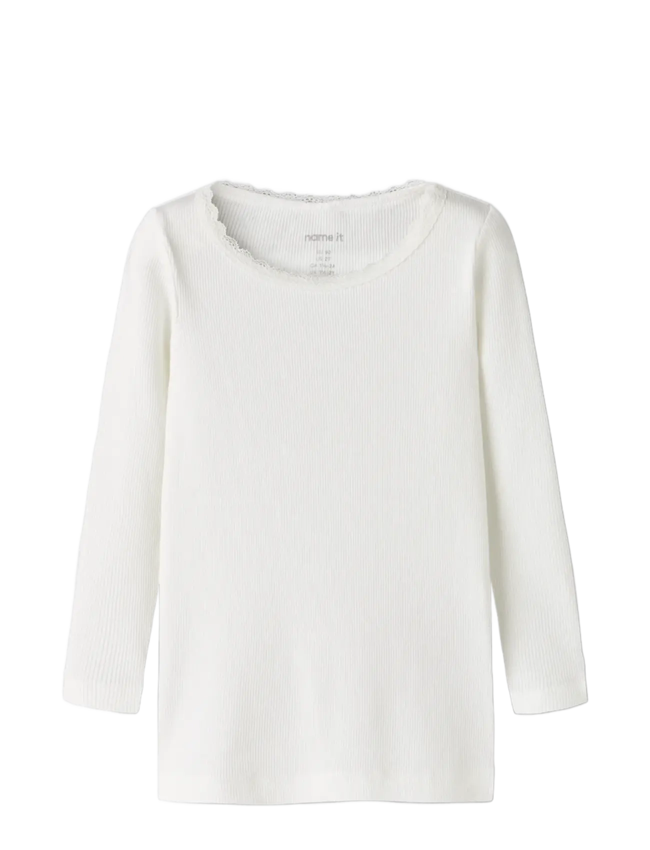 name it - NMFKAB LS TOP NOOS - toppar & t-shirts - cloud dancer - 2