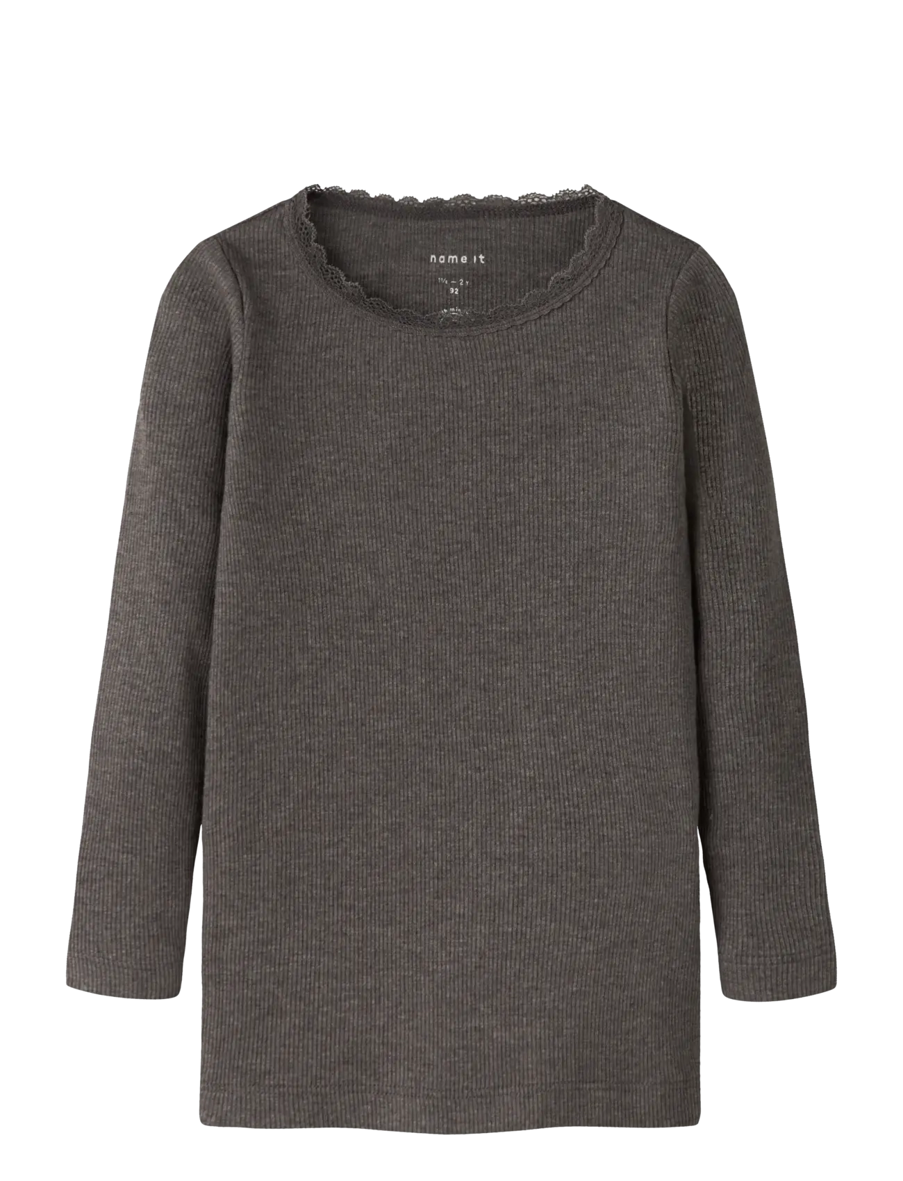 name it NMFKAB LS TOP NOOS - Topy i Koszulki - DELICIOSO / brown