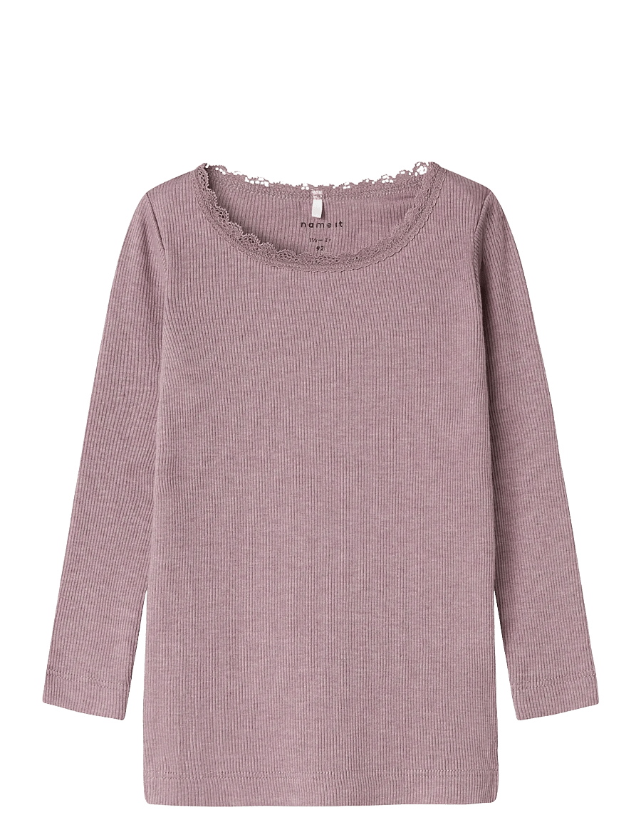 name it - NMFKAB LS TOP NOOS - langärmelig - elderberry - 0