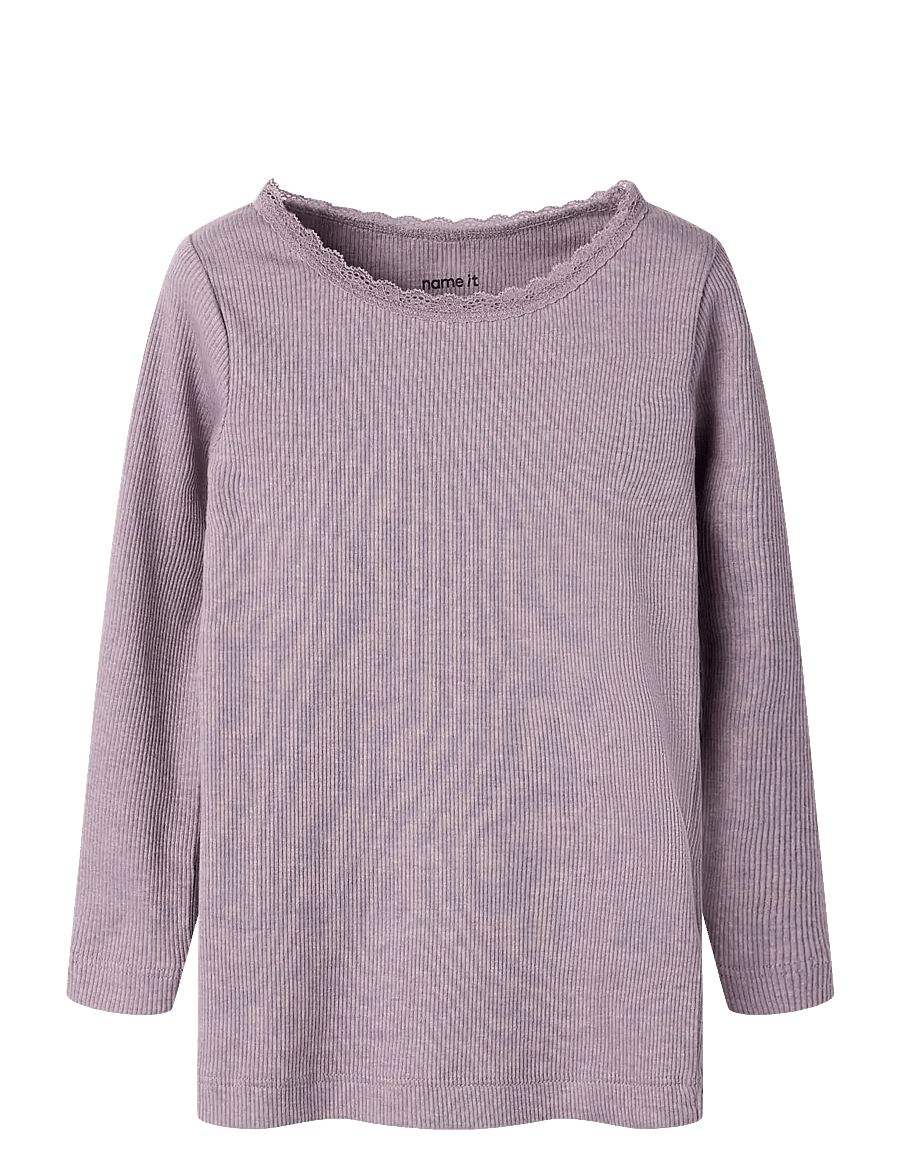 name it - NMFKAB LS TOP NOOS - langärmelig - elderberry - 0