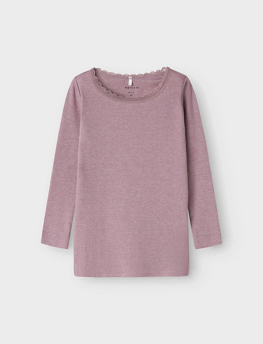 name it - NMFKAB LS TOP NOOS - langärmelig - elderberry - 2