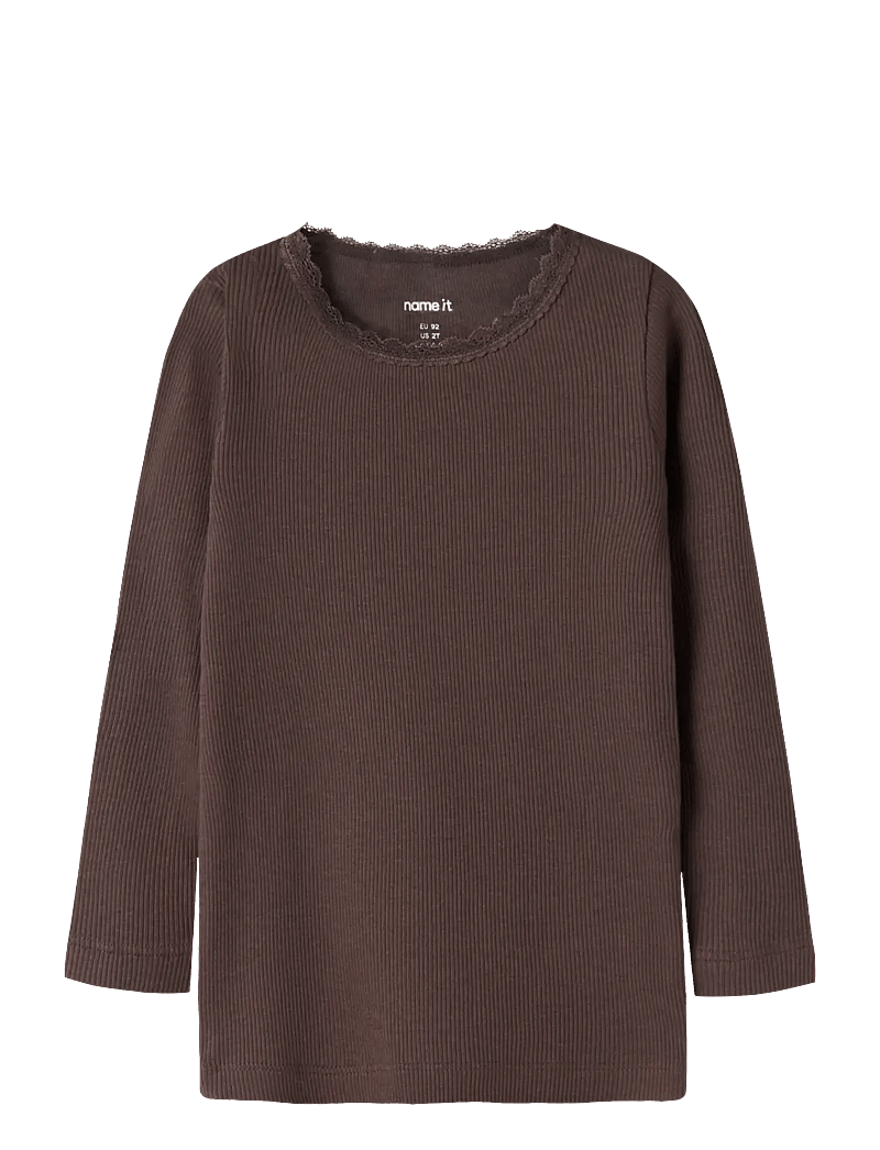 name it - NMFKAB LS TOP NOOS - langärmelig - french roast - 0