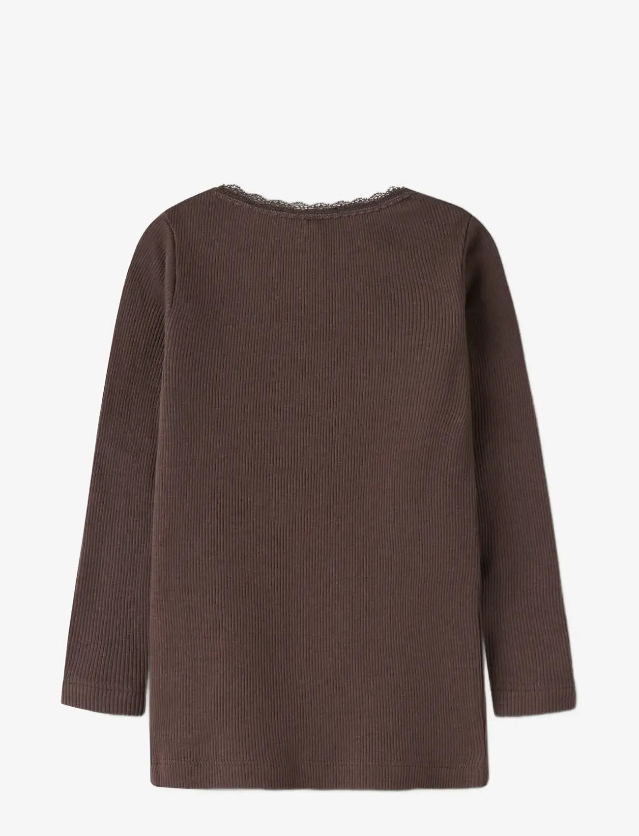 name it - NMFKAB LS TOP NOOS - långärmade t-shirts - french roast - 1