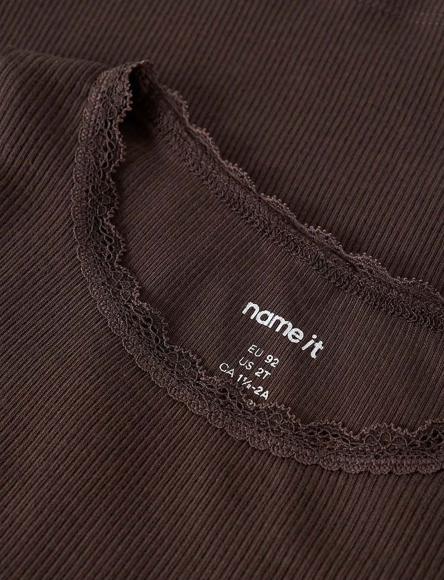 name it - NMFKAB LS TOP NOOS - langärmelig - french roast - 2