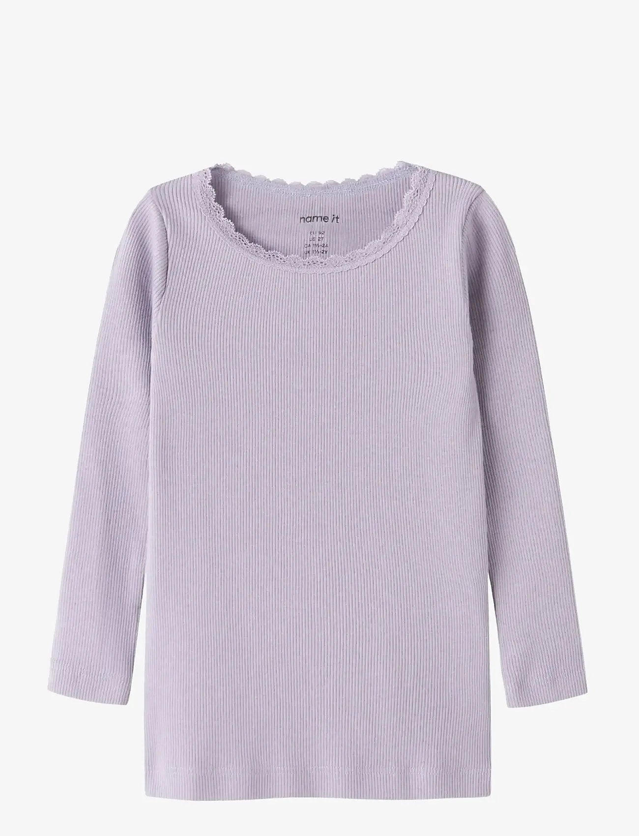 name it - NMFKAB LS TOP NOOS - efterårstøj - lavender gray - 0