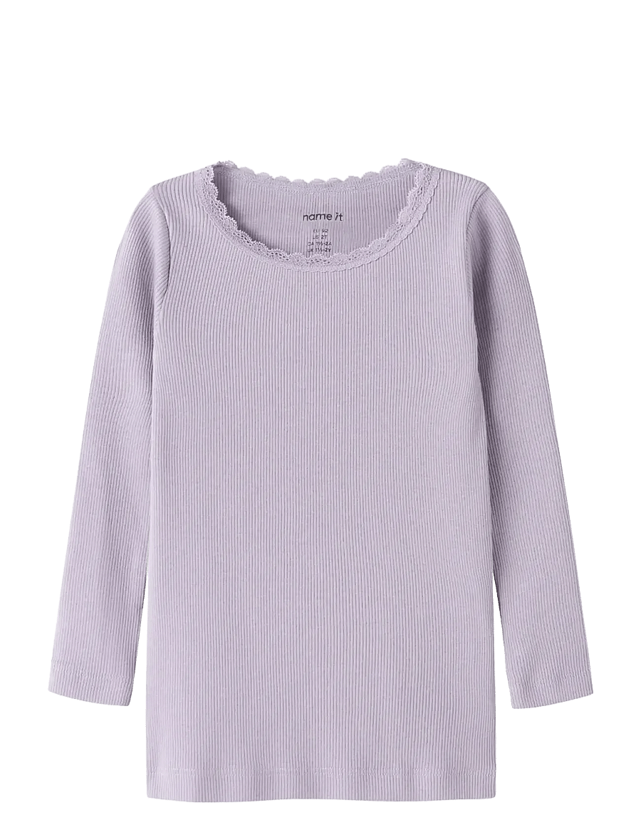 name it - NMFKAB LS TOP NOOS - langärmelig - lavender gray - 0