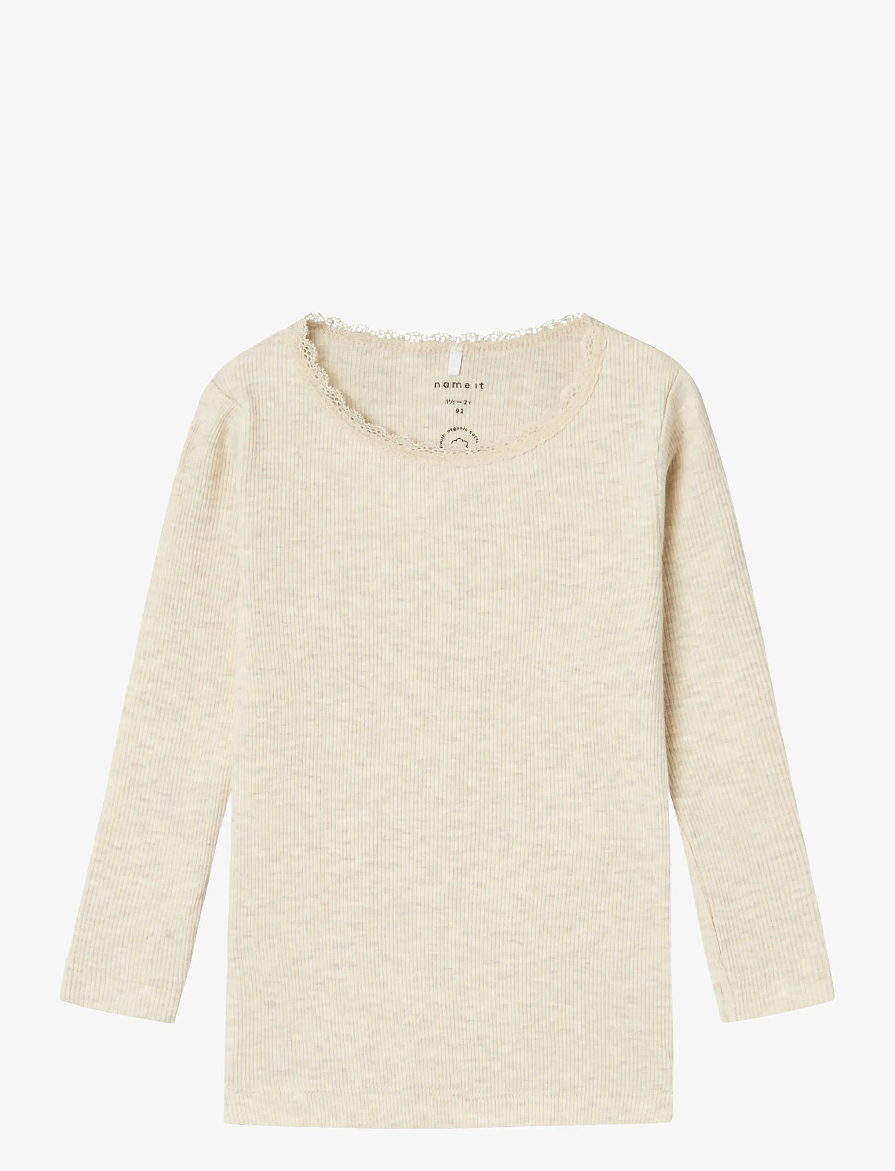 name it - NMFKAB LS TOP NOOS - långärmade t-shirts - peyote melange - 1