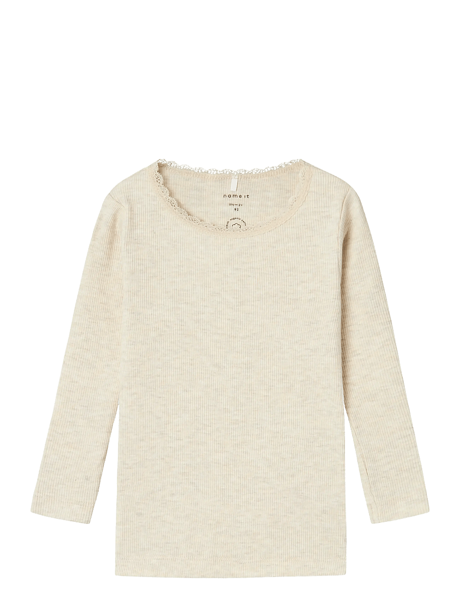 name it - NMFKAB LS TOP NOOS - langärmelig - peyote melange - 1