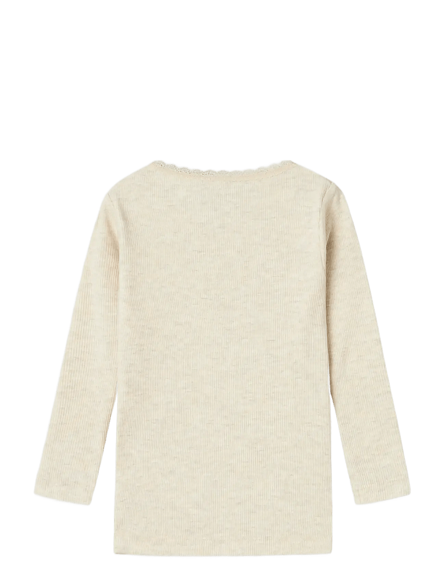 name it - NMFKAB LS TOP NOOS - langärmelig - peyote melange - 2