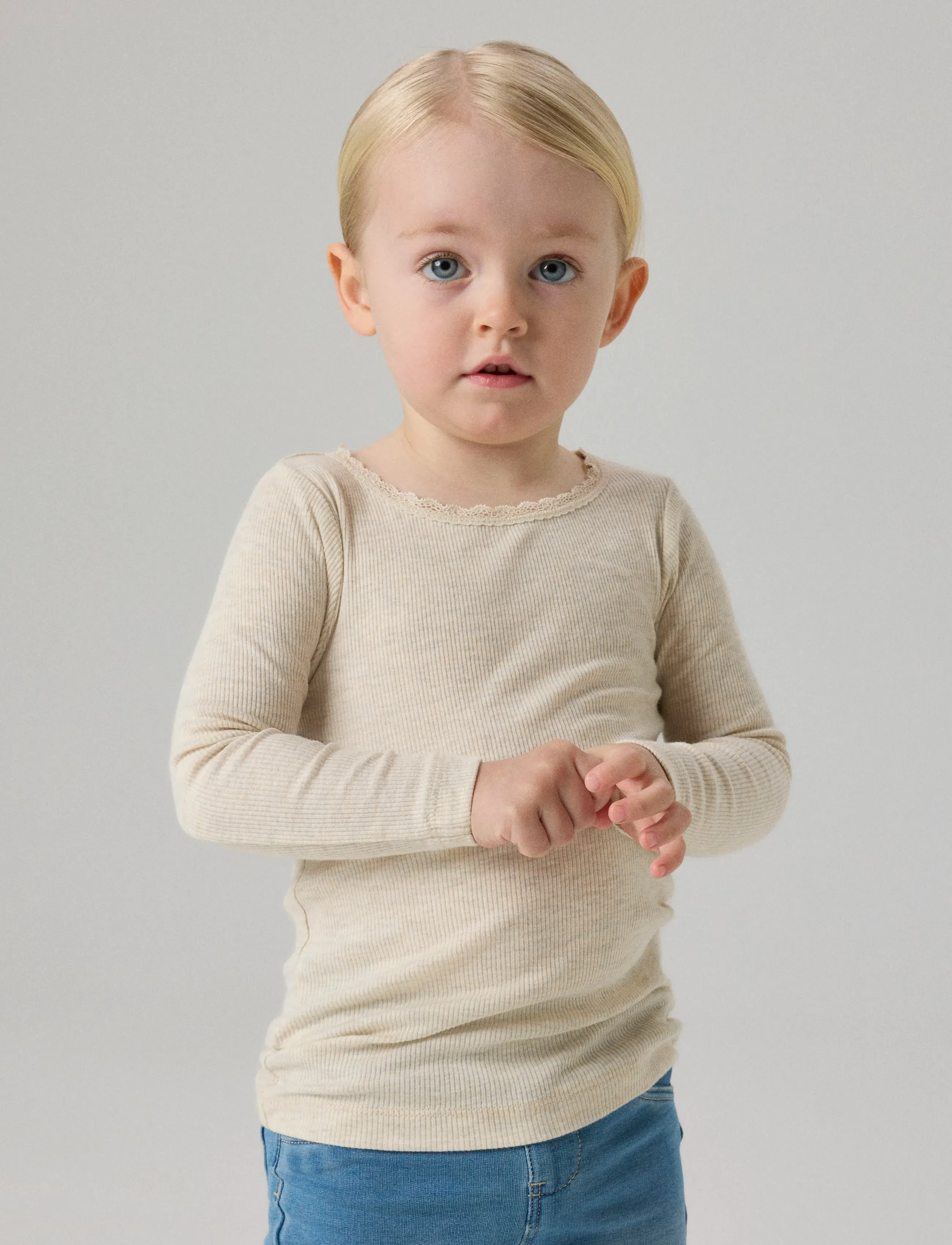 name it - NMFKAB LS TOP NOOS - long-sleeved t-shirts - peyote melange - 4