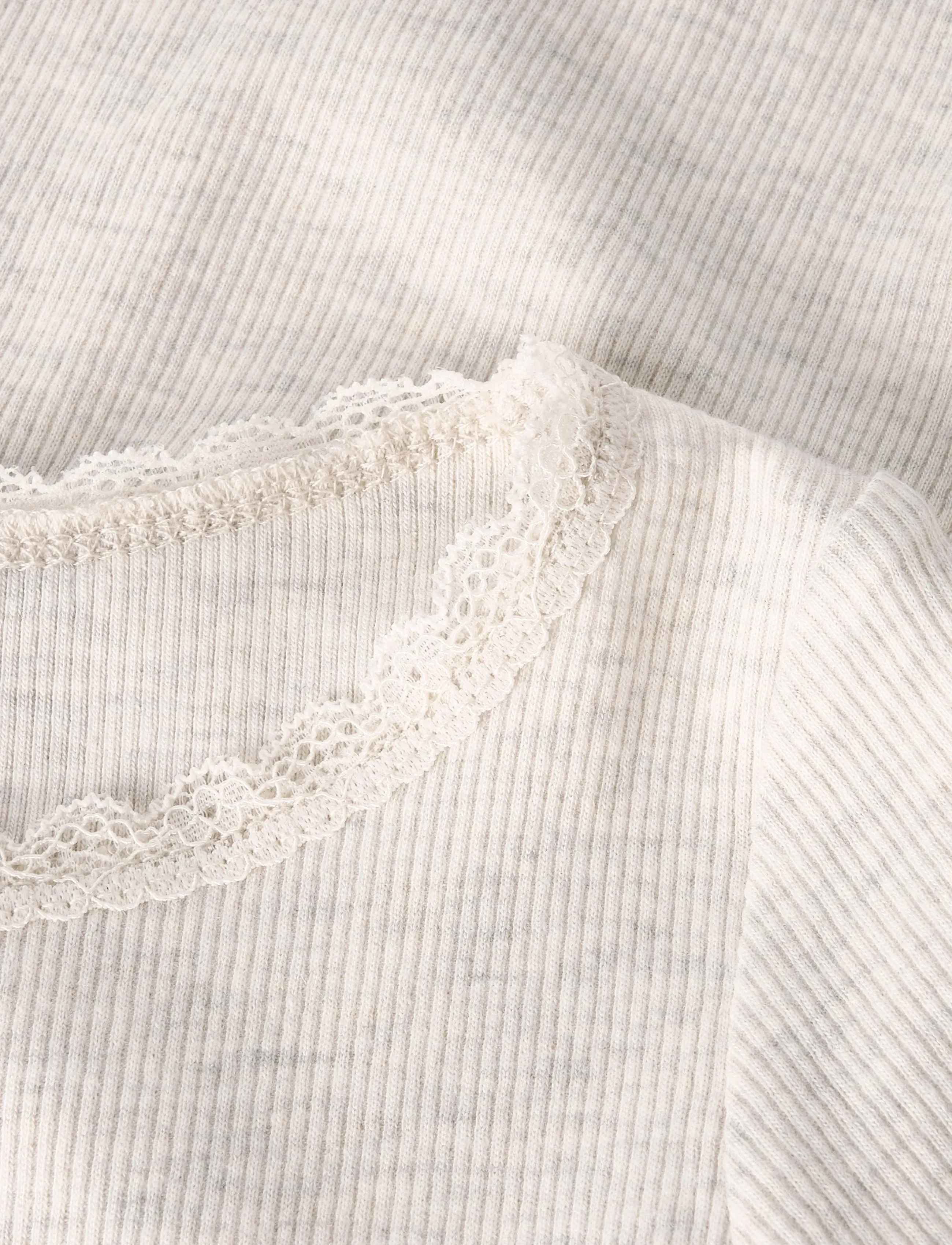 name it - NMFKAB LS TOP NOOS - långärmade t-shirts - peyote melange - 4