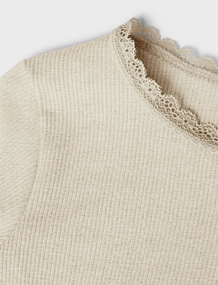 name it - NMFKAB LS TOP NOOS - langärmelig - peyote melange - 3